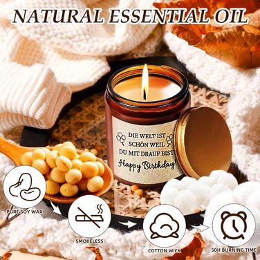 Ароматизована свічка у склянці - аромат лаванди TUZELIYA