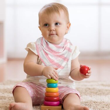 Муслінові серветки GLLQUEN для немовлят, 6 шт. бавовняних серветок для відрижки, 70 см x 70 см, абсорбуючі та дихаючі, ідеально підходять для очищення, витирання та покриття новонароджених (квітка, 3 шт.)