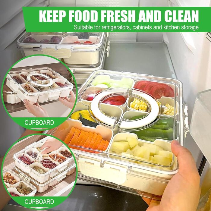 Органайзер для закусок з 8 відділеннями Kezidhp