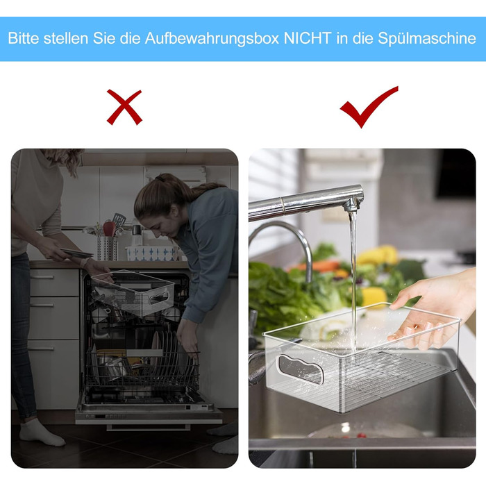 Набір холодильників-органайзерів 9 упаковок (3 розміри) Холодильник-органайзер, кухонний органайзер для комори, морозильної камери, шафи, ящика, офісу (3 розміри 6 упаковок)