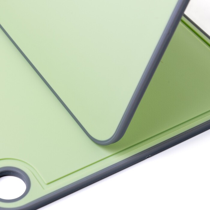 Набор из 3-х разделочных досок Fissman 41х28, 36х24, 31х20, цвет Зеленый пластик, ТПР (8056)