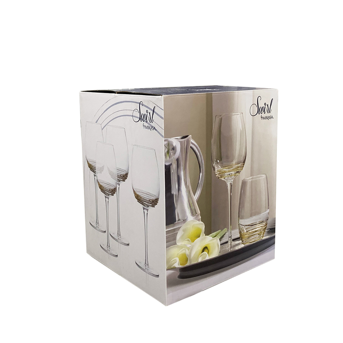 Набір келихів Mikasa Swirl gold, h 12,7 см, 500 мл, 4 шт.