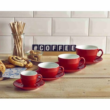 Блюдце 13,5 см, красное, Color Tea, GenWare