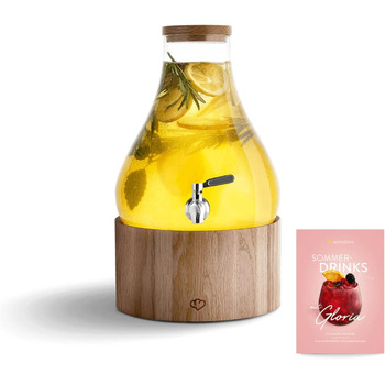 Скляний диспенсер для напоїв 5,5 л з краном та підставкою Springlane Kitchen