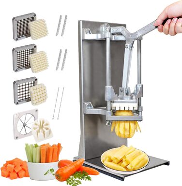 Апарат для нарізки картоплі фрі вертикальний з 4 змінними лезами Anatole