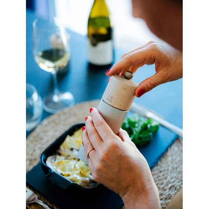 Лінія млина для перцю 12 см чорний перець - Класичне регулювання помелу - Алюміній та дерево з ущільненням PEFC - Carbon One Size Carbon - 12 см