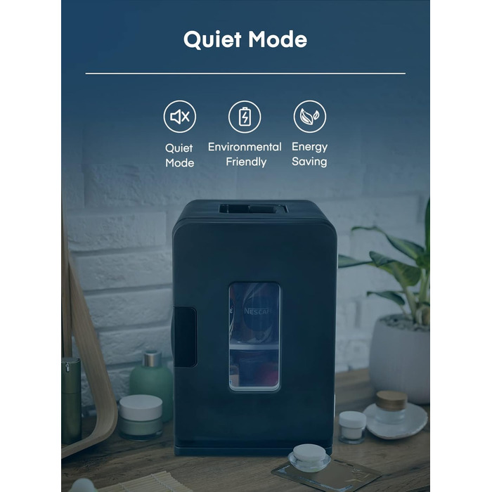 Міні-холодильник з функцією охолодження 15 л чорний FOHERE