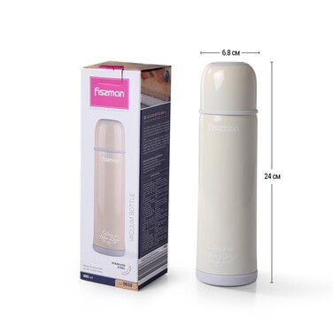 Термос для чая и кофе Fissman 480 мл желтый (9658)