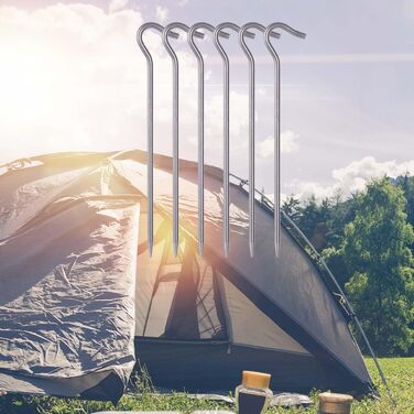 Кілочки з титанового сплаву Легкі стовпи для намету Кемпінгові кілочки для намету Портативний намет для ліктя Трав'яний намет Обладнання для намету для кемпінгу на відкритому повітрі 15 шт. /лот Ti4003P (6 шт. /лот Ti4004P 20 см (потовщення))