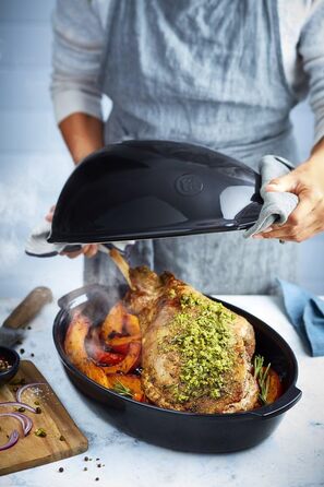 Жаровня для запекания птицы 41,5х22х22 см темно-коричневый Emile Henry