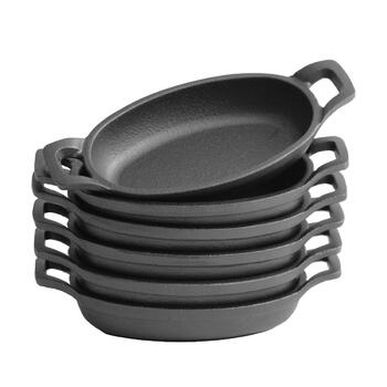 Набір з 6 чавунних сковорідок 20х9,5 см Santos