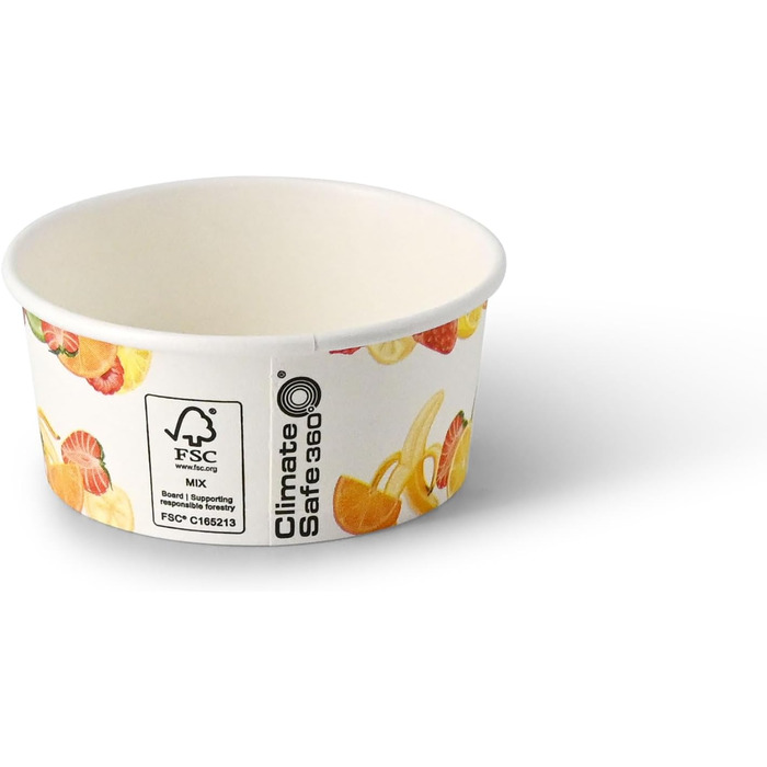 Картонні стаканчики для морозива BIOZOYG 50 шт. 100 мл Десертні стаканчики з покриттям Одноразові стаканчики для снеків Стаканчики для морозива Вафельні стаканчики Десертні одноразові стаканчики Морозиво Заморожений йогурт Фрукти Кафе-морозиво (100 мл (10