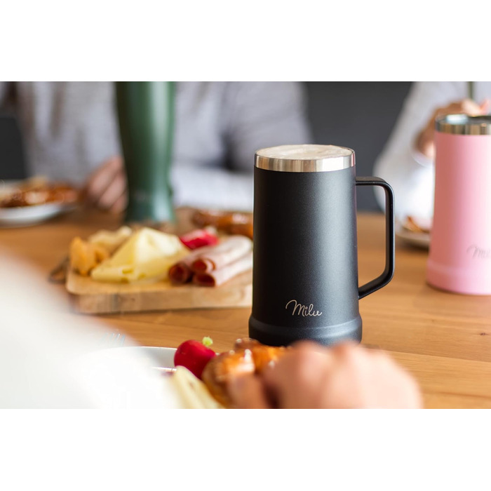 Термокухоль для пива 700 мл чорний Milu