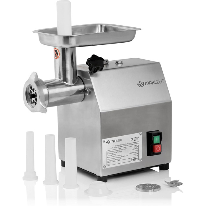 М'ясорубка професійна 250 Вт з насадками для ковбаси Mahlzeit