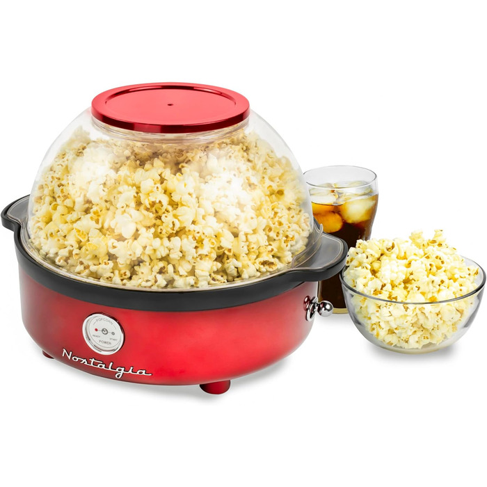 Аппарат для попкорна 5,5 л в ретро-стиле красный Nostalgia