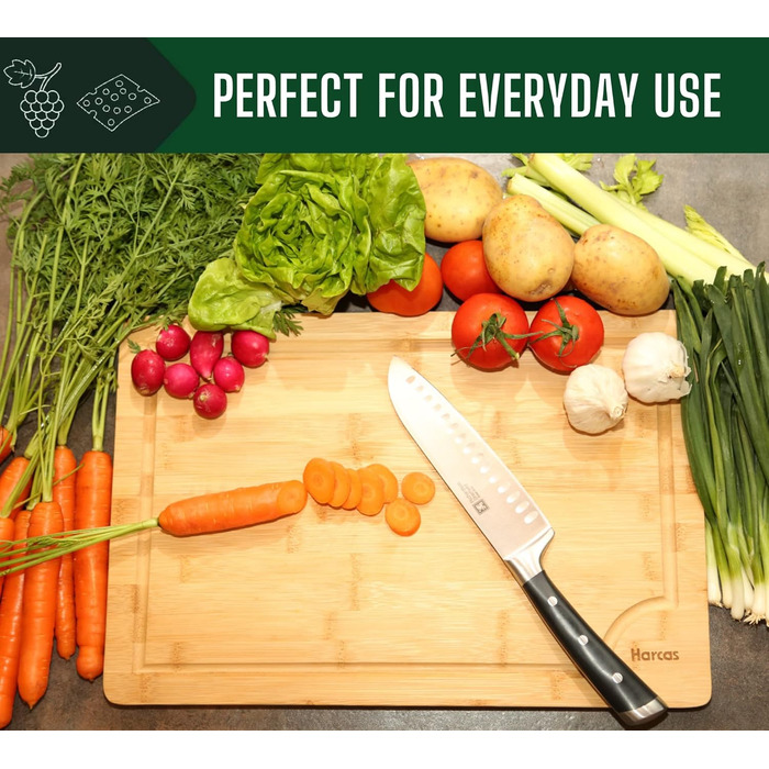 Дошка обробна 45 x 30 x 2 см бамбукова Harcas