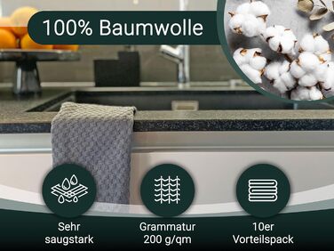 Набір кухонних рушників з 10 предметів 45 x 60 см ZOLLNER