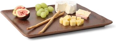 Арена Реактивна порцеляна на 4 особи (тарілка 33 х 27 см, коричнева)