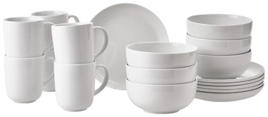 Кофейный сервиз на 6 персон, 18 предметов, белый Novel