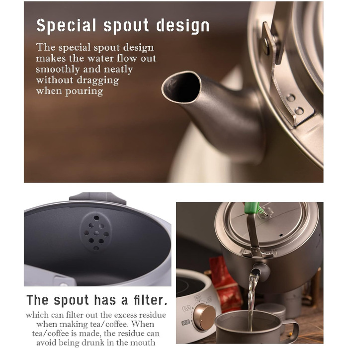 Кемпінговий титановий чайник  1200 мл. iBasingo