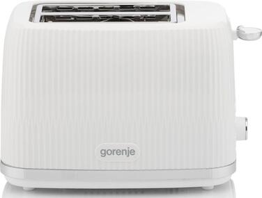 Gorenje Тостер, 850Вт, пластик/металл, белый