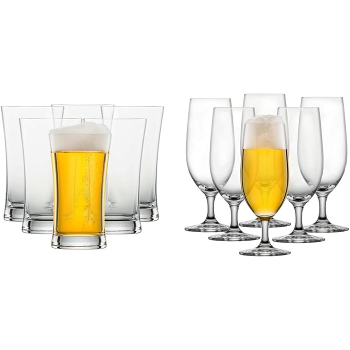 Пиво SCHOTT ZWIESEL Pintglas Basic 0,6 л (набор из 6 шт.), Пинтовые бокалы для английского пива, хрустальные бокалы Tritan, которые можно мыть в посудомоечной машине, Made in Germany (арт. No 115272) (Упаковка с пивным тюльпаном Classico 0,3 л)