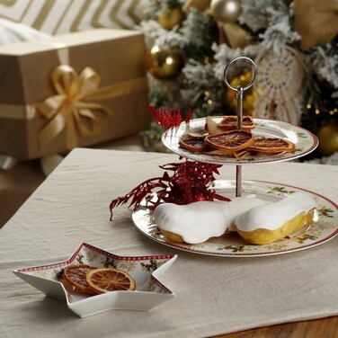 Блюдо Fissman CHRISTMAS 19 см в форме звезды фарфор (13789)