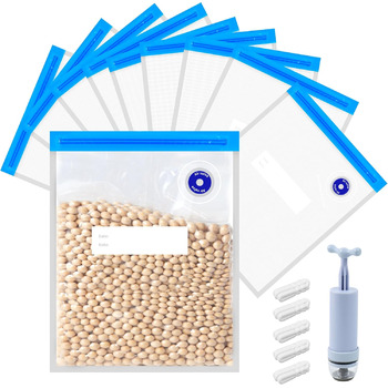 Вакуумні пакети 10 пакетів з насосом 22 x 28 см leyomgamz