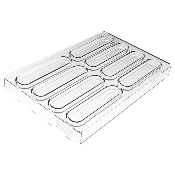 CH028 - KIT BAR VULCANO Набір форм для шоколаду 120x25 h10 мм (29 мл x 8), силік. форма 116,5x23 h15