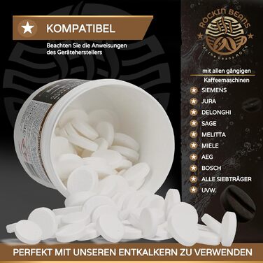 Таблетки для чищення кавомашин 100 шт Rockin Beans