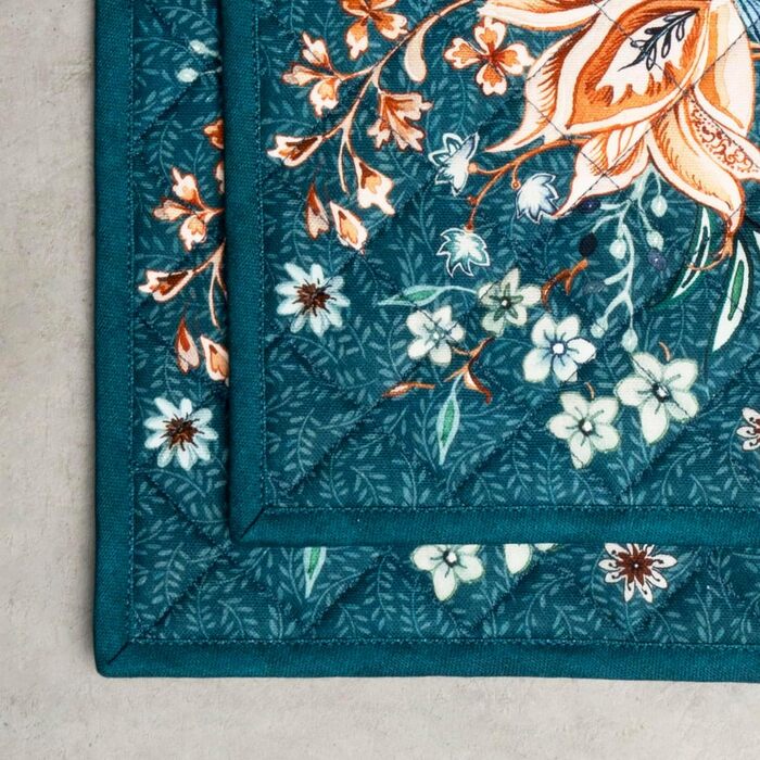 Рукавички для духовки Maison d&39 Hermine, підставки для каструль, 100 бавовна, термостійкі кухонні рукавички, рукавички для духовки (19 см x 33 см) та підставки для каструль (20 см x 20 см) для приготування їжі, Morzine - Рукавички для духовки на День по