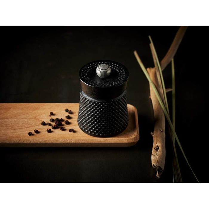 Ручная мельница для перца, классическая регулировка помола, Высота 8 см, Чугун, Черный, 35402 8 см Single Black