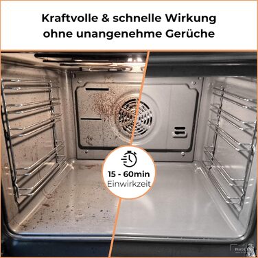 Засіб для чищення духовок та грилів PureCLN 500 мл, спрей для духовок без запаху, надзвичайно сильний засіб для чищення духовок від стійкої скоринки, засіб для чищення духовок, плит, грилів (500 мл (2 шт.))