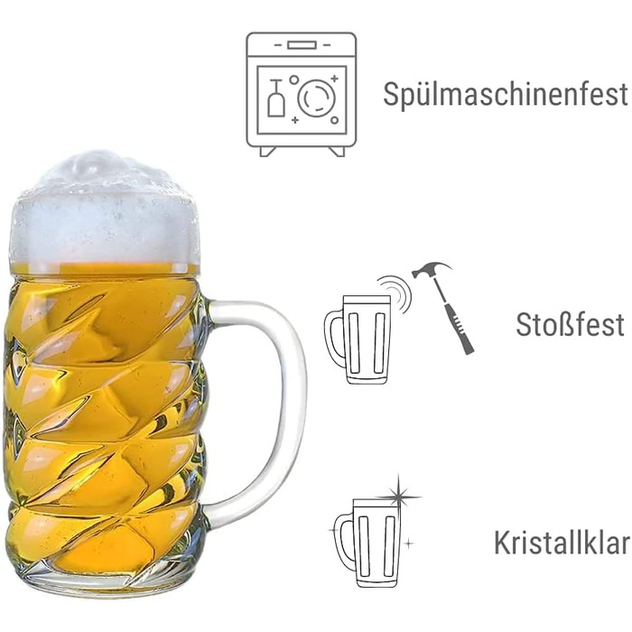 Набор из 6 пивных кружек 0,5 л, Diamond Stölzle Lausitz