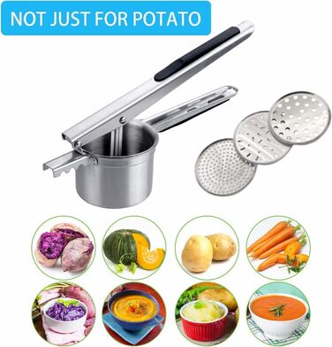 Картопляний товкач - Прес для шпецле - Професійний картопляний прес - Картопляний прес для картопляного пюре, фруктових соків, овочевого пюре, пюре (прес для зубного олій та розпилювач)