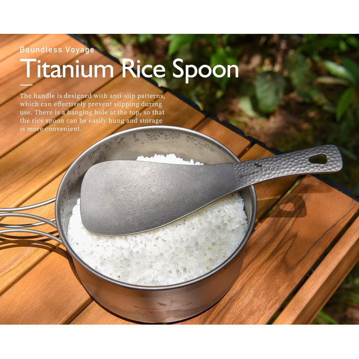 Титанова ложка з короткою ручкою для кемпінгу Boundless Voyage