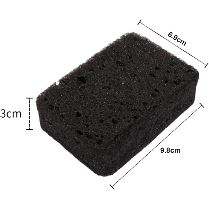 Набір губок для миття посуду 3 шт. 6,9 х 9,8 см чорний Okaywork