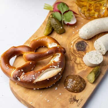 Дошка для стейку Oivenhoz з пазом для соку, набір з 2 шт., 40 см, Димчастий барбекю (45Д x 17Ш см, рустикальний стиль, без пазу для соку)