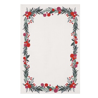 ARDESTO Серветка сервірувальна Happy Holidays 30х45см, 90% поліестер, 10% бавовна, білий віночок