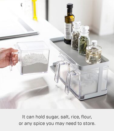 Коробка для приправ X3 і стійка - Вежа - біла