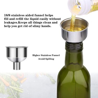 Дозатор для олії та оцту 250 мл, набір 2 предмети, прозорий PANENDIANO