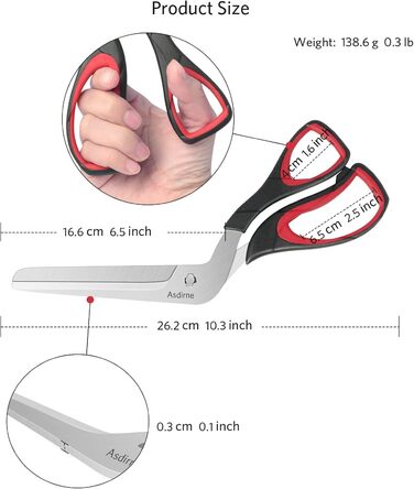 Ножиці для піци 26,2 см Asdirne