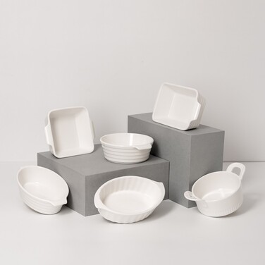 Кругла форма для запікання Fissman 10,5х6 см / 250 мл порцеляна ціна за шт (14149)