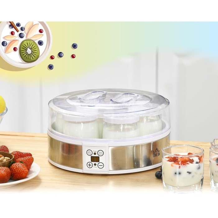 Йогуртниця на 7 порційних баночок по 180 мл HOMCOM