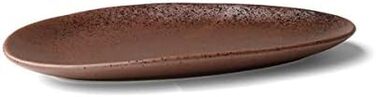 Арена Реактивна порцеляна на 4 особи (овальна тарілка 27 см, коричнева)