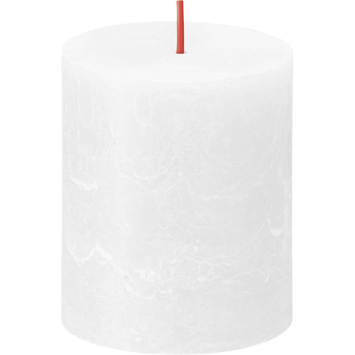 Свічки Bolsius Rustic Pillar - Оливково-зелені - Набір з 4 шт. - Декоративні побутові свічки - Час горіння 60 годин - Без запаху - Натуральний рослинний віск - Без пальмової олії - Оливково-зелені (8 x 7 см, Білі)