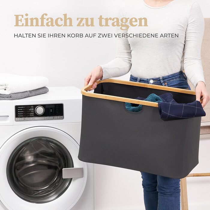 Кошики для зберігання, сумісні з IKEA Полиця KALLAX - Кошик для зберігання деревини Малий антрацит - Коробка для зберігання Полиця Кошик для зберігання - Паперовий ящик Кошик з фетру Складний кошик для білизни (60 л, темно-сірий)