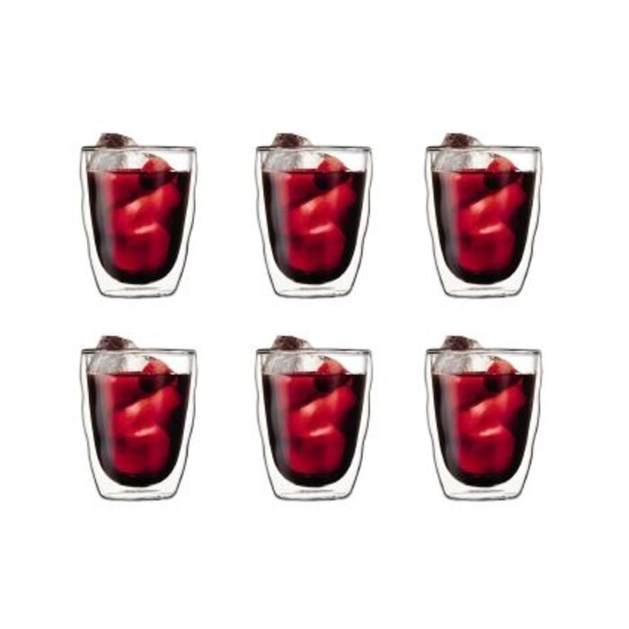 Набір склянок з подвійними стінками, 0,35 л, 6 предметів, Pilatus Bodum