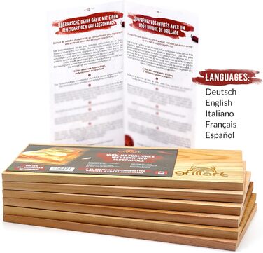 Набір із 6 дошок для гриля 30 х 14 см grillart