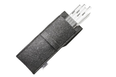 Набір трубочок для коктейлю 18 см, прозорі, 4 предмети у чохлі Future Gefu